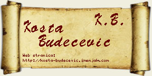 Kosta Budečević vizit kartica